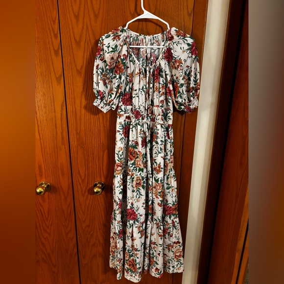 Anthropologie New Pink Floral Maxi Dress Size XS - Picture 3 of 6